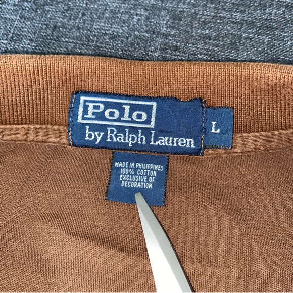 Polo Ralph Lauren Short Sleeve Polo Men's L Regular Fit Brown - Picture 2 of 7